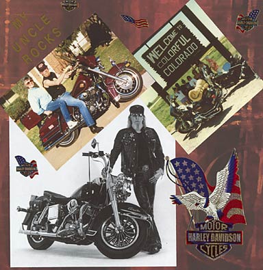 Scrapbook Stickers on Uncle S Passion For His King Of The Motor Cycles